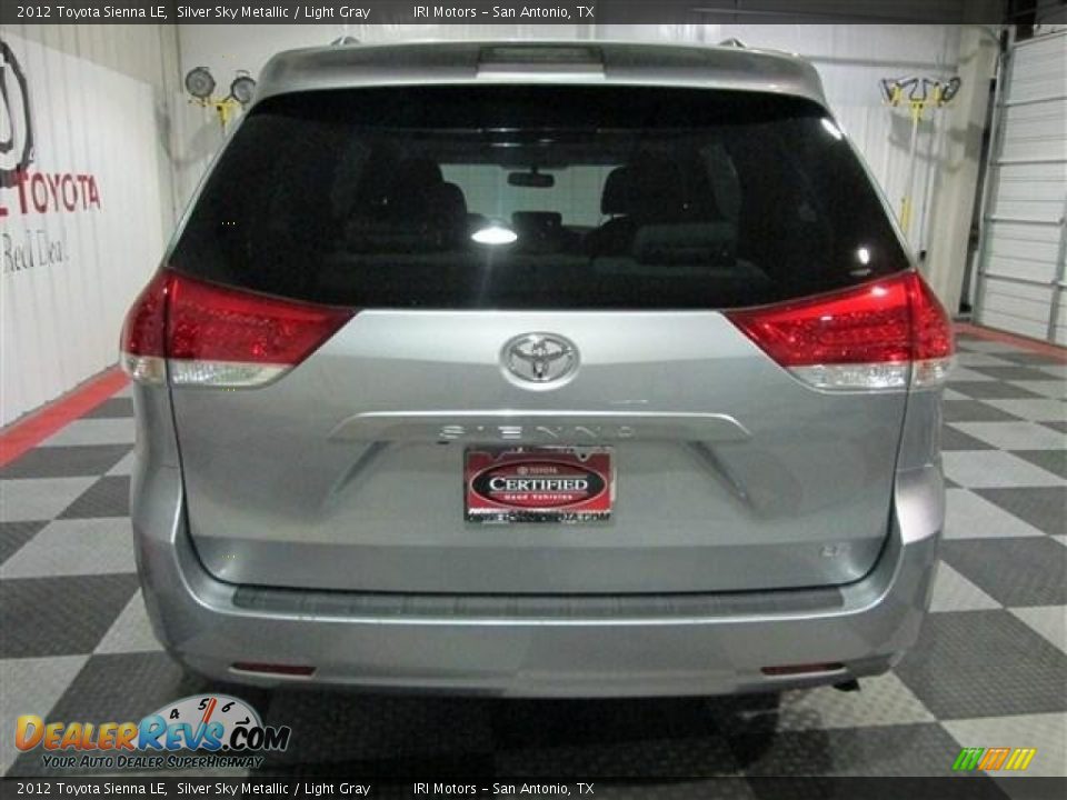 2012 Toyota Sienna LE Silver Sky Metallic / Light Gray Photo #6