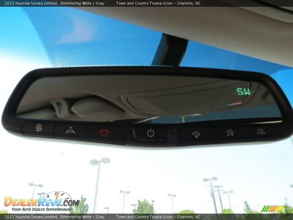 2013 Hyundai Sonata Limited Shimmering White / Gray Photo #34