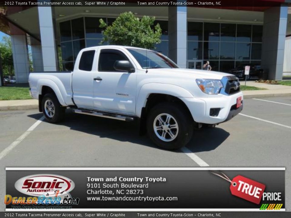 2012 Toyota Tacoma Prerunner Access cab Super White / Graphite Photo #1