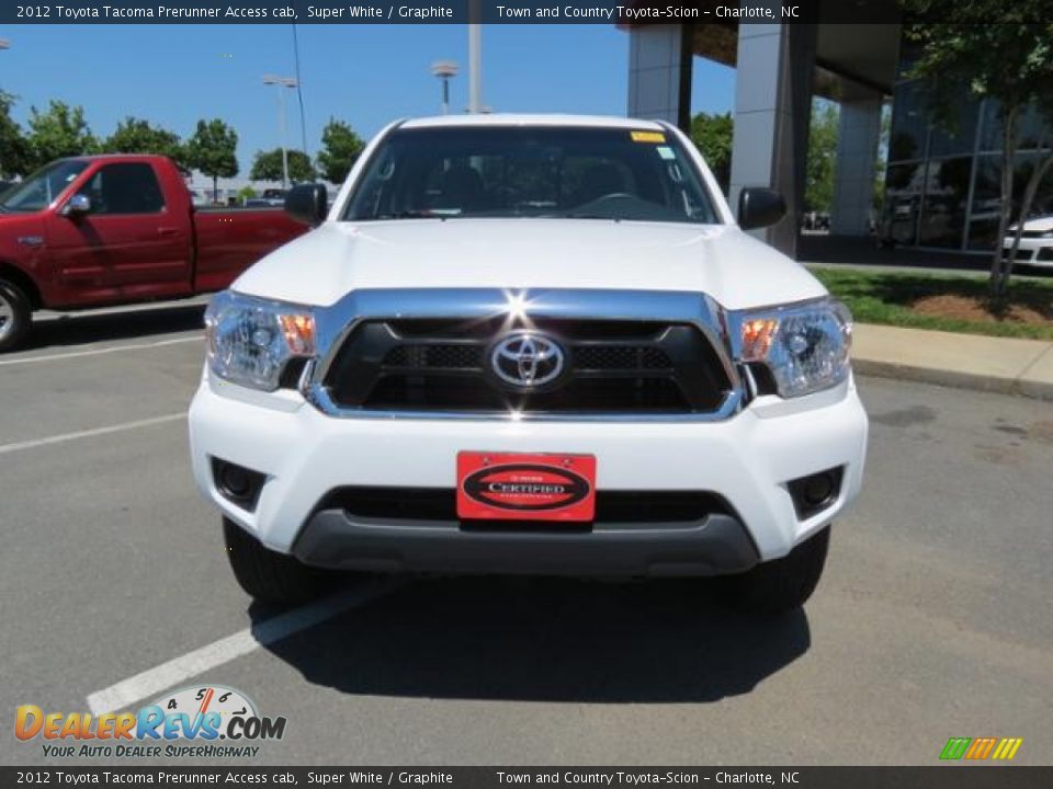 2012 Toyota Tacoma Prerunner Access cab Super White / Graphite Photo #2