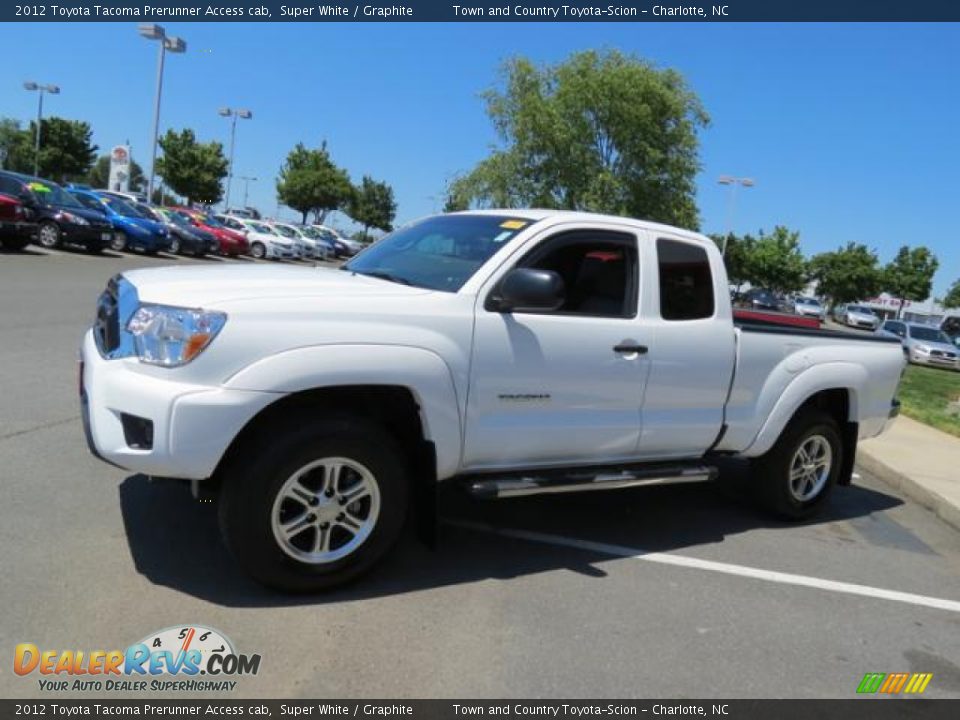 2012 Toyota Tacoma Prerunner Access cab Super White / Graphite Photo #3