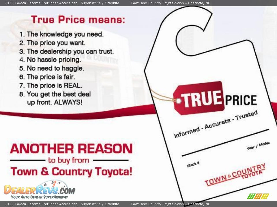 Dealer Info of 2012 Toyota Tacoma Prerunner Access cab Photo #5
