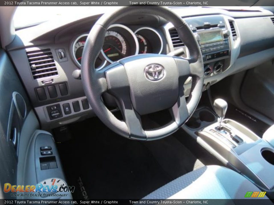 2012 Toyota Tacoma Prerunner Access cab Super White / Graphite Photo #6