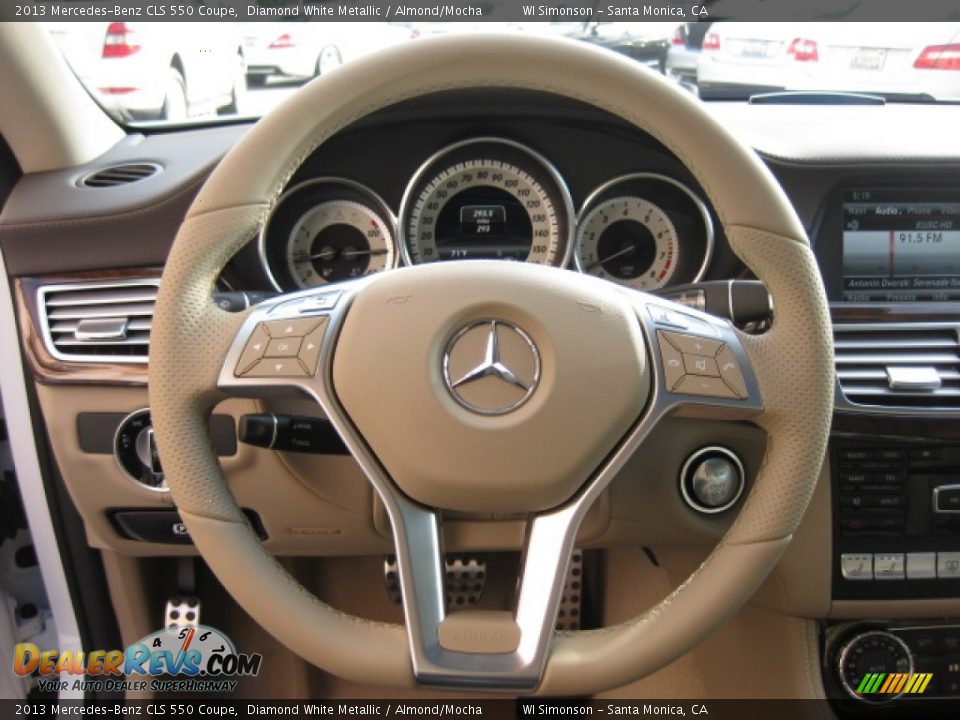 2013 Mercedes-Benz CLS 550 Coupe Diamond White Metallic / Almond/Mocha Photo #11