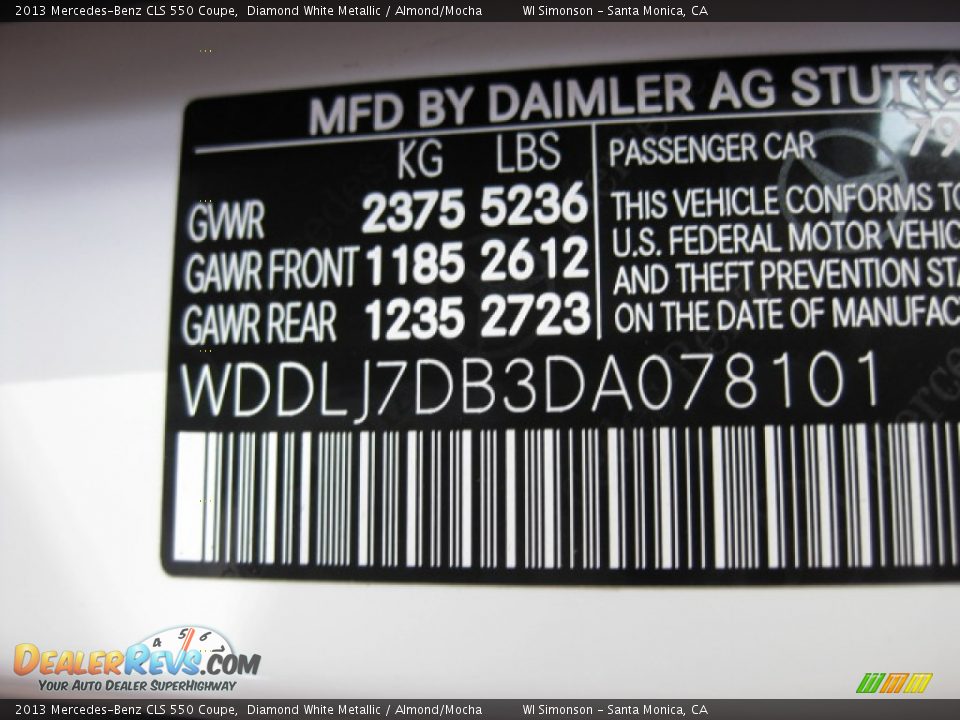 2013 Mercedes-Benz CLS 550 Coupe Diamond White Metallic / Almond/Mocha Photo #24