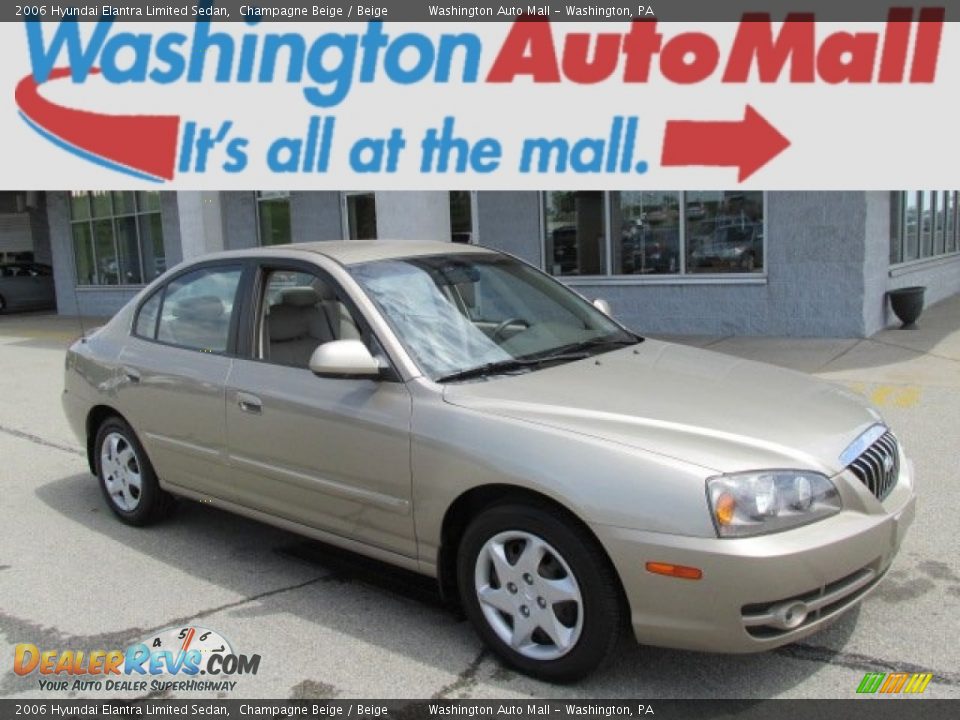 2006 Hyundai Elantra Limited Sedan Champagne Beige / Beige Photo #1