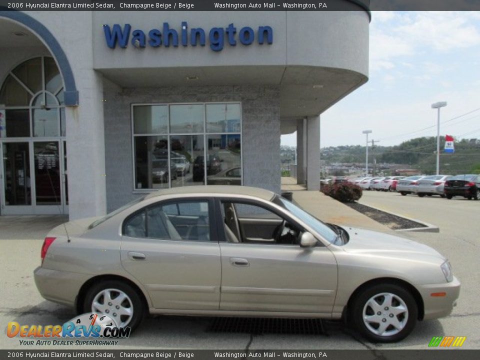 2006 Hyundai Elantra Limited Sedan Champagne Beige / Beige Photo #2