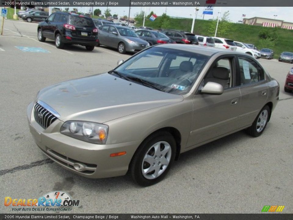 2006 Hyundai Elantra Limited Sedan Champagne Beige / Beige Photo #5