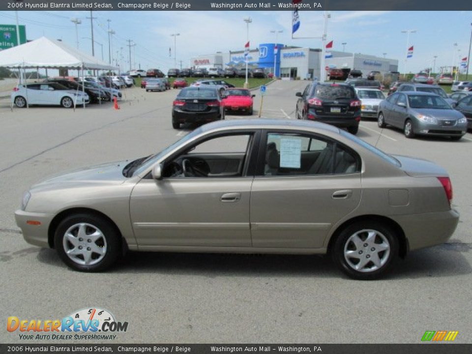 2006 Hyundai Elantra Limited Sedan Champagne Beige / Beige Photo #6