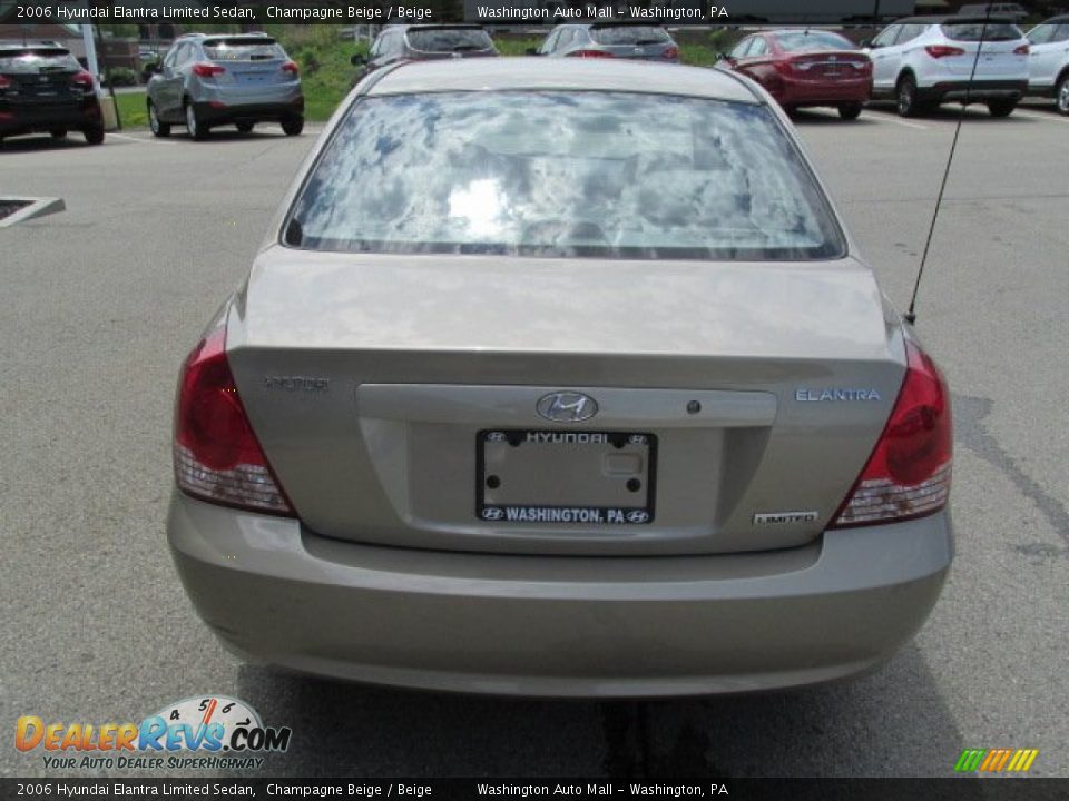 2006 Hyundai Elantra Limited Sedan Champagne Beige / Beige Photo #8
