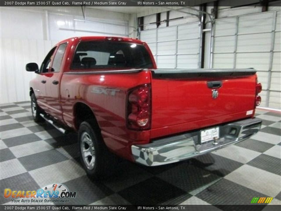 2007 Dodge Ram 1500 ST Quad Cab Flame Red / Medium Slate Gray Photo #5