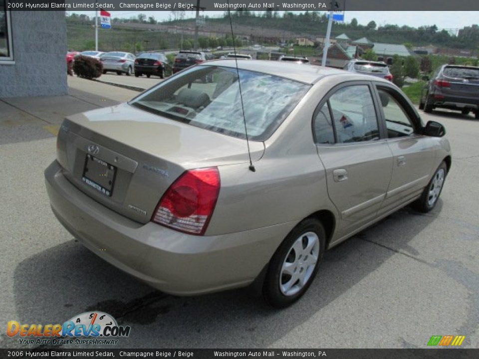 2006 Hyundai Elantra Limited Sedan Champagne Beige / Beige Photo #9