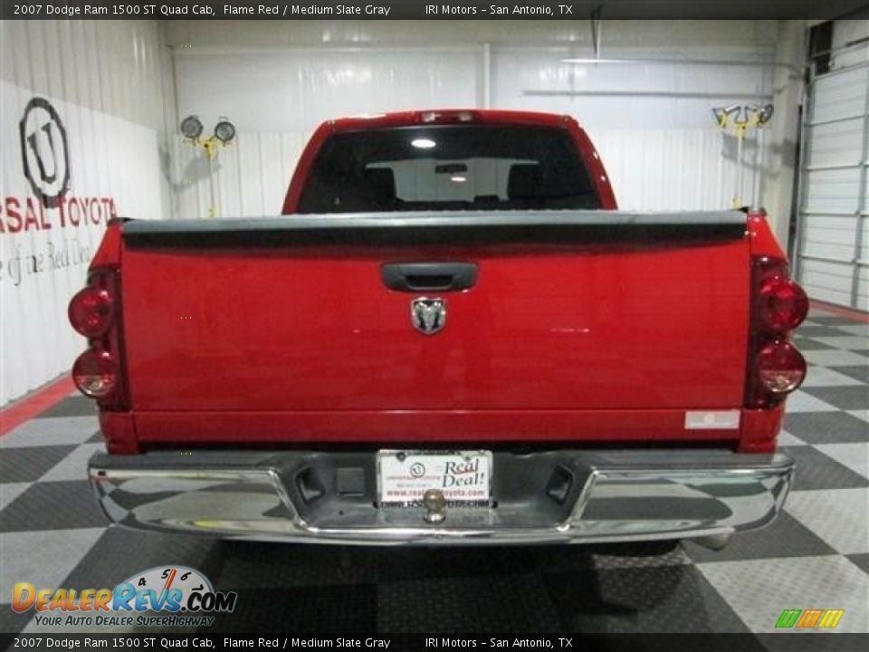 2007 Dodge Ram 1500 ST Quad Cab Flame Red / Medium Slate Gray Photo #6