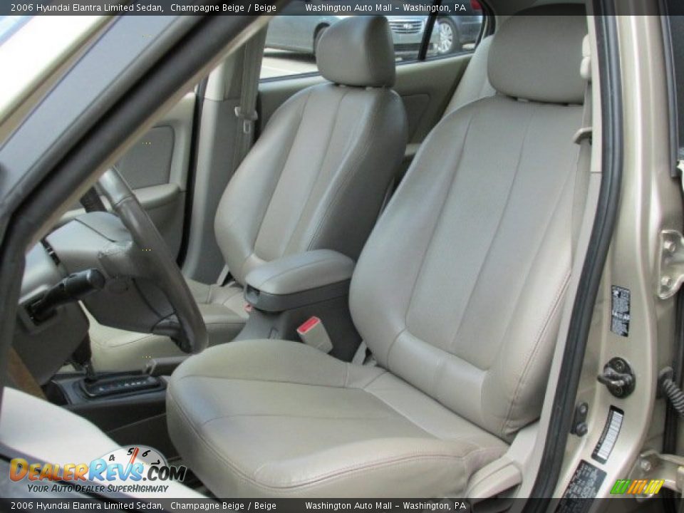 2006 Hyundai Elantra Limited Sedan Champagne Beige / Beige Photo #10