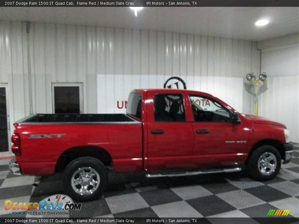2007 Dodge Ram 1500 ST Quad Cab Flame Red / Medium Slate Gray Photo #7