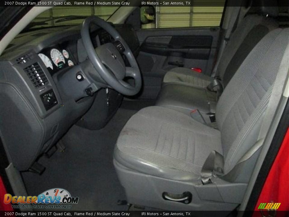 2007 Dodge Ram 1500 ST Quad Cab Flame Red / Medium Slate Gray Photo #10