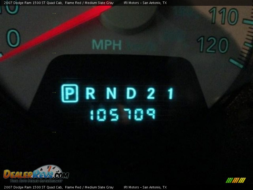 2007 Dodge Ram 1500 ST Quad Cab Flame Red / Medium Slate Gray Photo #12
