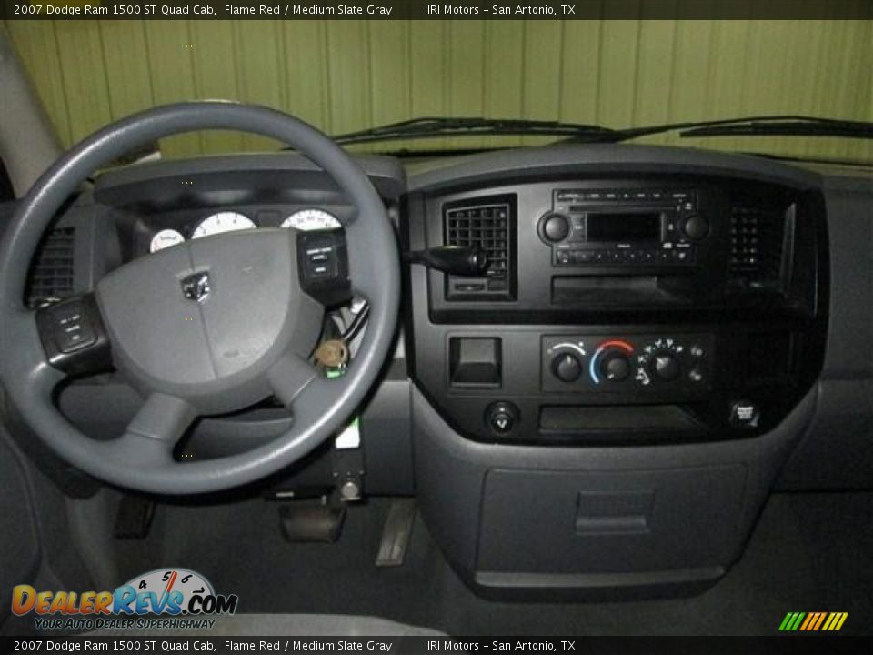 2007 Dodge Ram 1500 ST Quad Cab Flame Red / Medium Slate Gray Photo #13