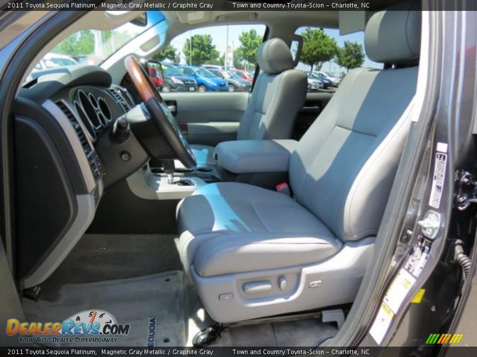 2011 Toyota Sequoia Platinum Magnetic Gray Metallic / Graphite Gray Photo #14