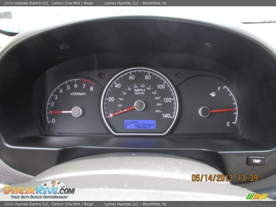 2010 Hyundai Elantra GLS Carbon Gray Mist / Beige Photo #10
