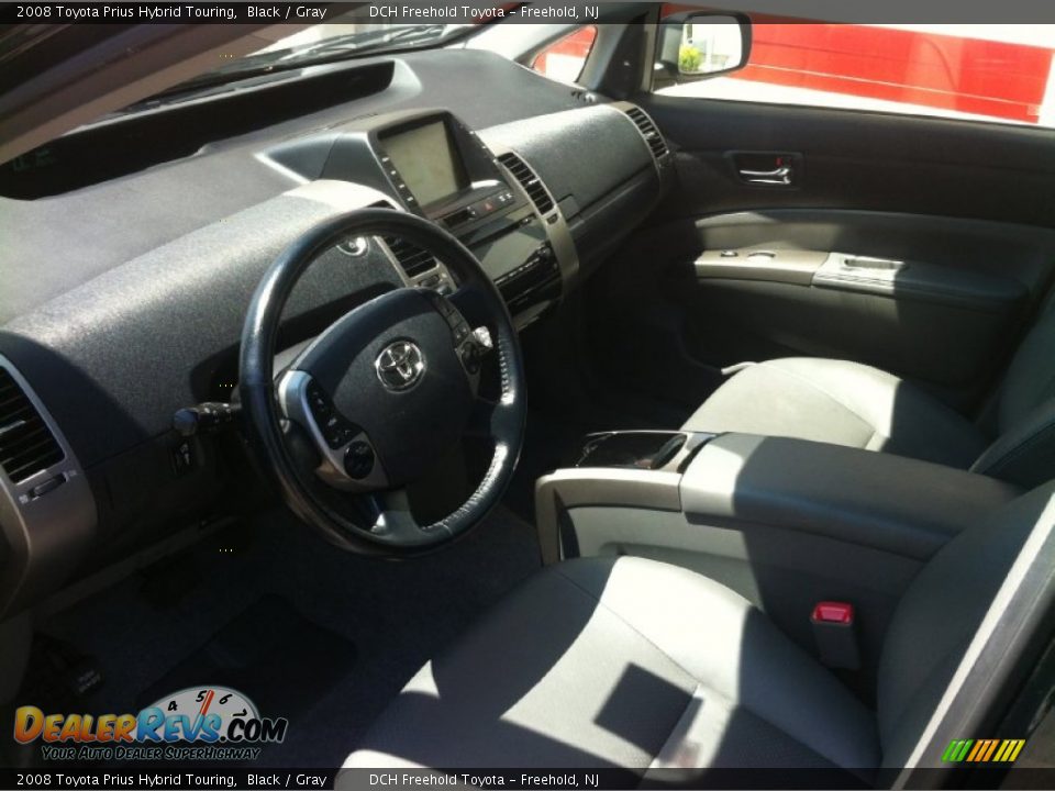 2008 Toyota Prius Hybrid Touring Black / Gray Photo #11