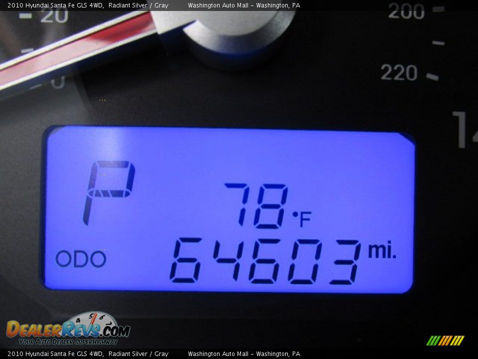 2010 Hyundai Santa Fe GLS 4WD Radiant Silver / Gray Photo #19