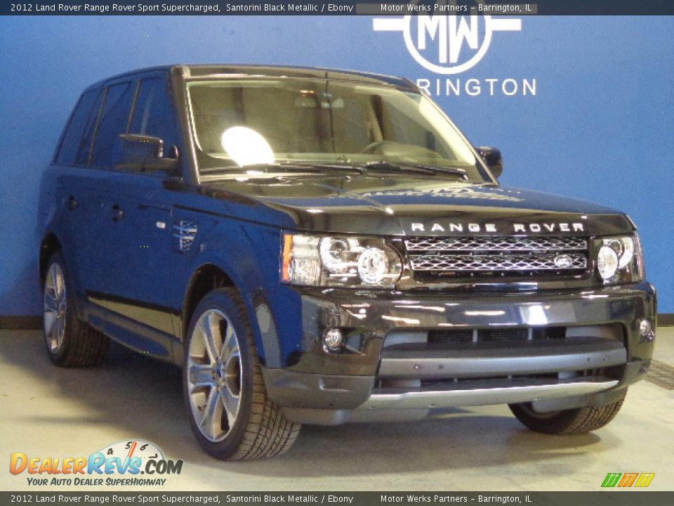 2012 Land Rover Range Rover Sport Supercharged Santorini Black Metallic / Ebony Photo #1