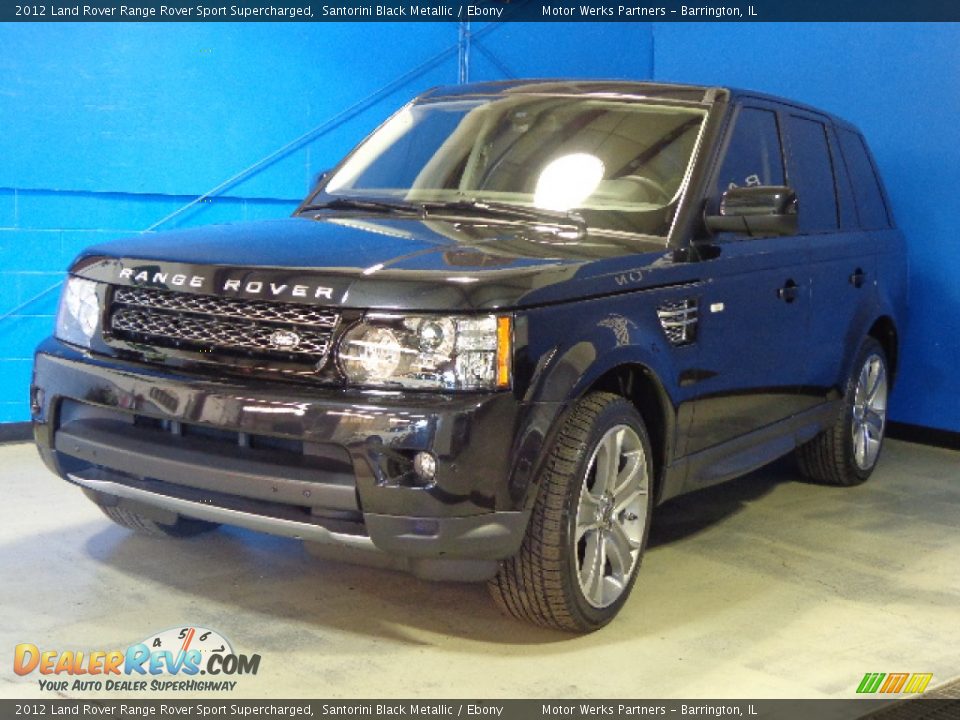 2012 Land Rover Range Rover Sport Supercharged Santorini Black Metallic / Ebony Photo #3