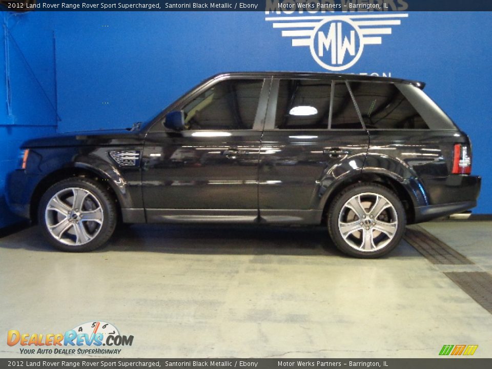 2012 Land Rover Range Rover Sport Supercharged Santorini Black Metallic / Ebony Photo #7