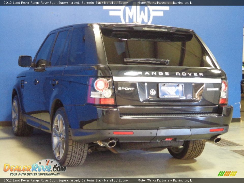 2012 Land Rover Range Rover Sport Supercharged Santorini Black Metallic / Ebony Photo #8