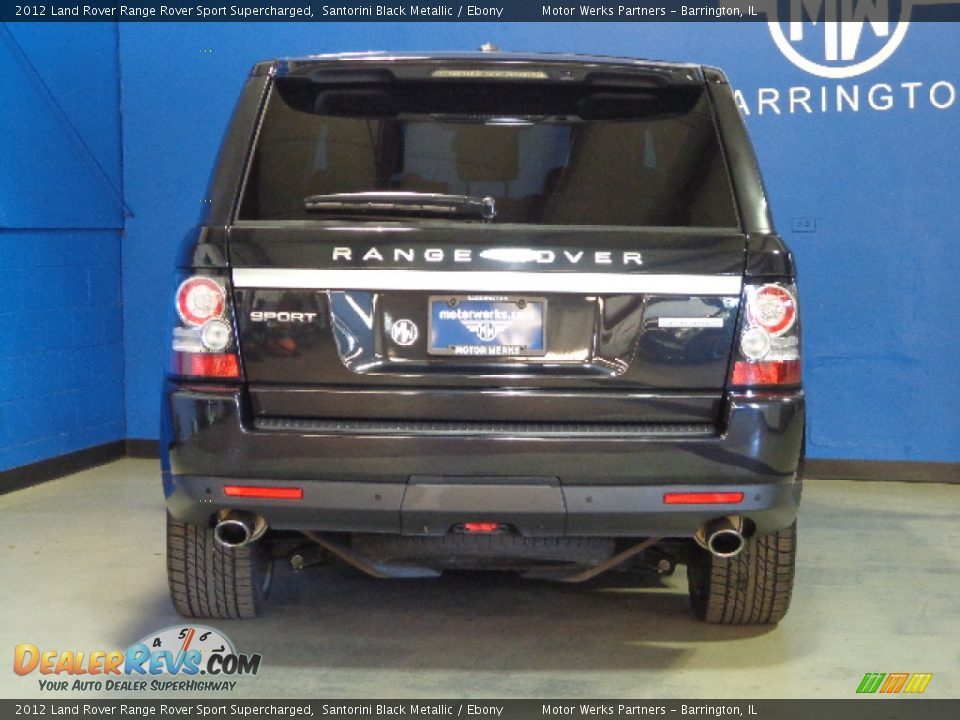 2012 Land Rover Range Rover Sport Supercharged Santorini Black Metallic / Ebony Photo #9