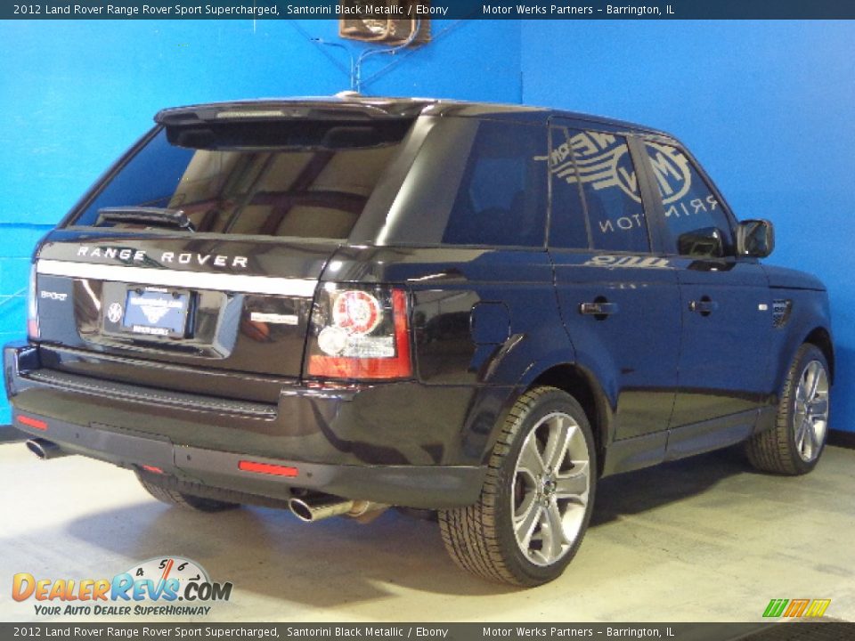 2012 Land Rover Range Rover Sport Supercharged Santorini Black Metallic / Ebony Photo #10