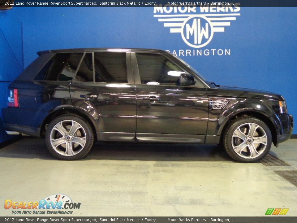 2012 Land Rover Range Rover Sport Supercharged Santorini Black Metallic / Ebony Photo #11