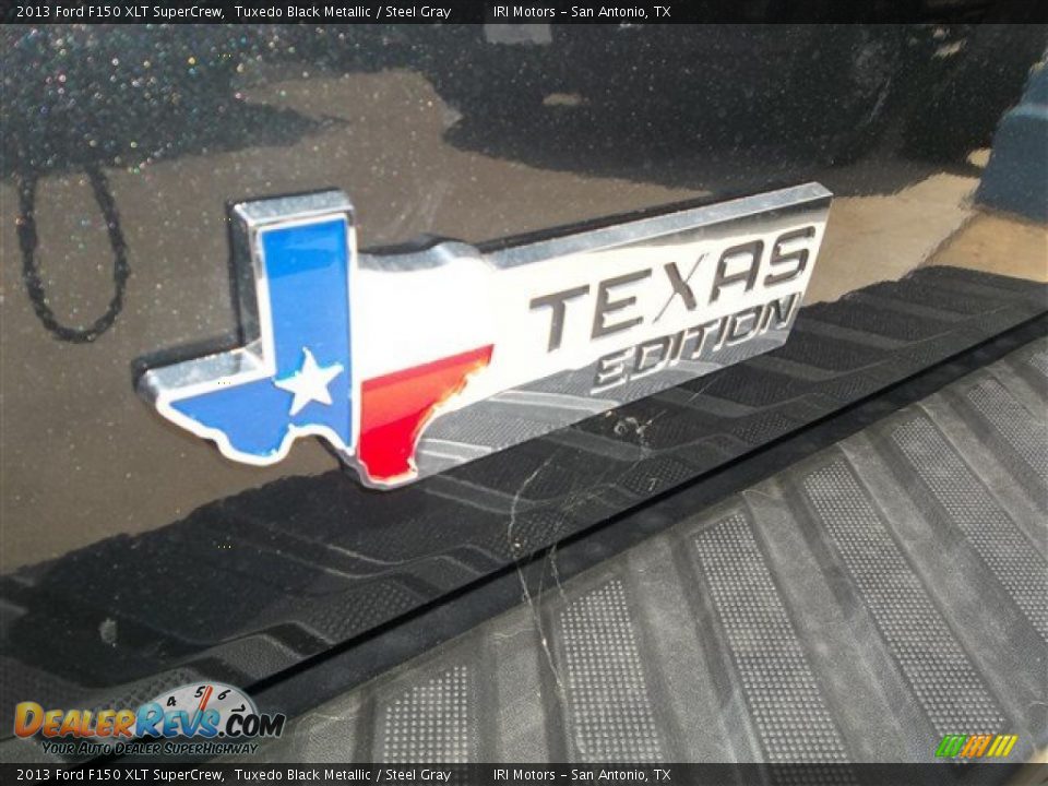 2013 Ford F150 XLT SuperCrew Tuxedo Black Metallic / Steel Gray Photo #6