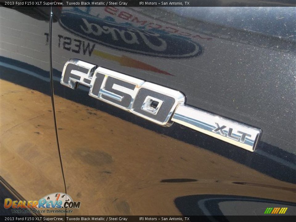 2013 Ford F150 XLT SuperCrew Tuxedo Black Metallic / Steel Gray Photo #10