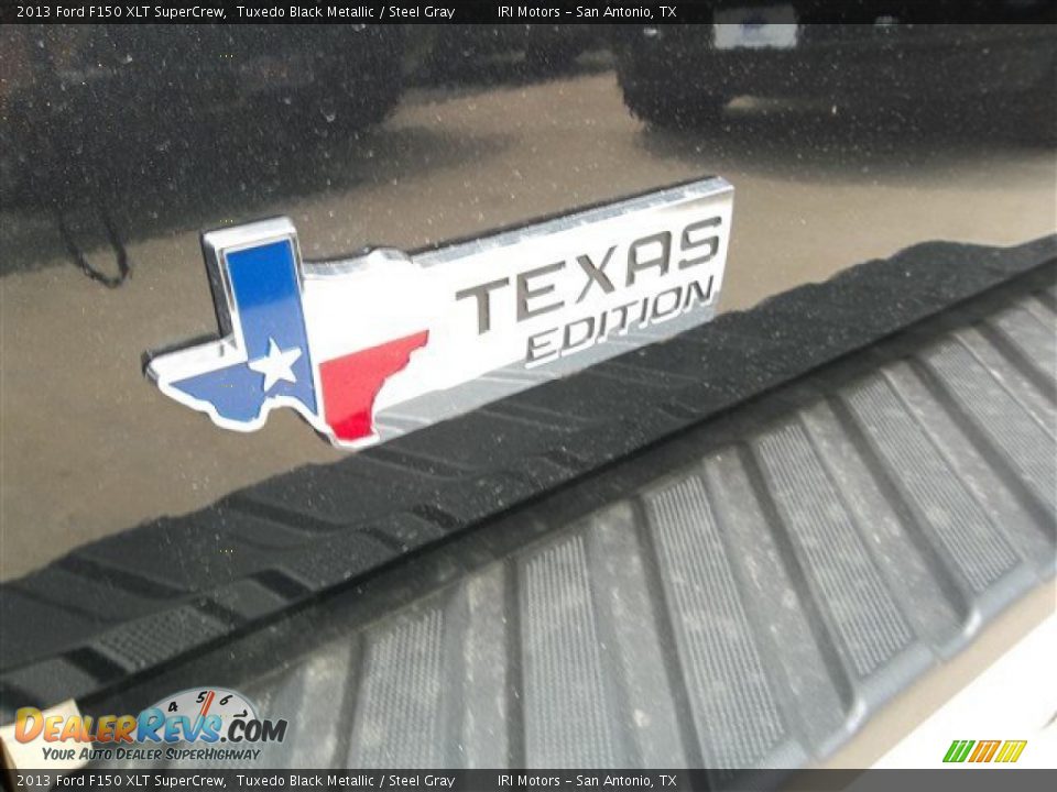 2013 Ford F150 XLT SuperCrew Tuxedo Black Metallic / Steel Gray Photo #5
