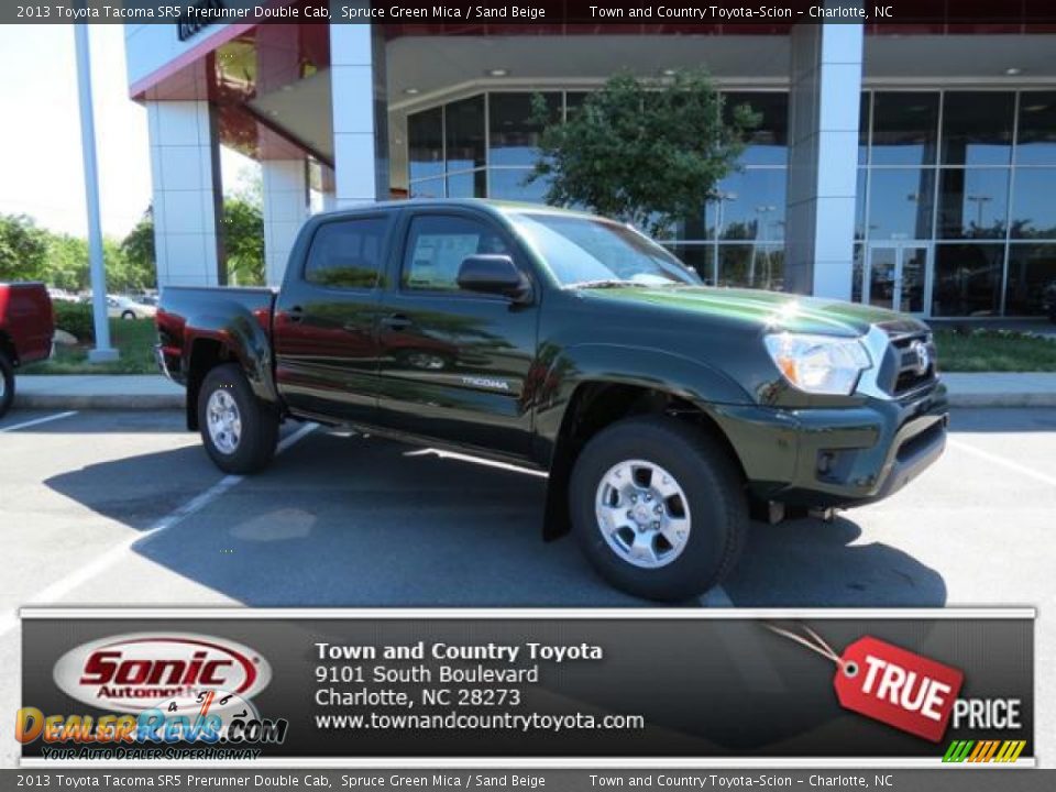 2013 Toyota Tacoma SR5 Prerunner Double Cab Spruce Green Mica / Sand Beige Photo #1
