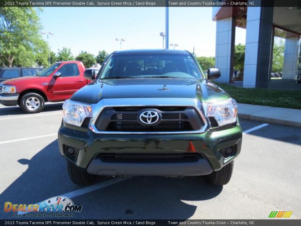 2013 Toyota Tacoma SR5 Prerunner Double Cab Spruce Green Mica / Sand Beige Photo #2