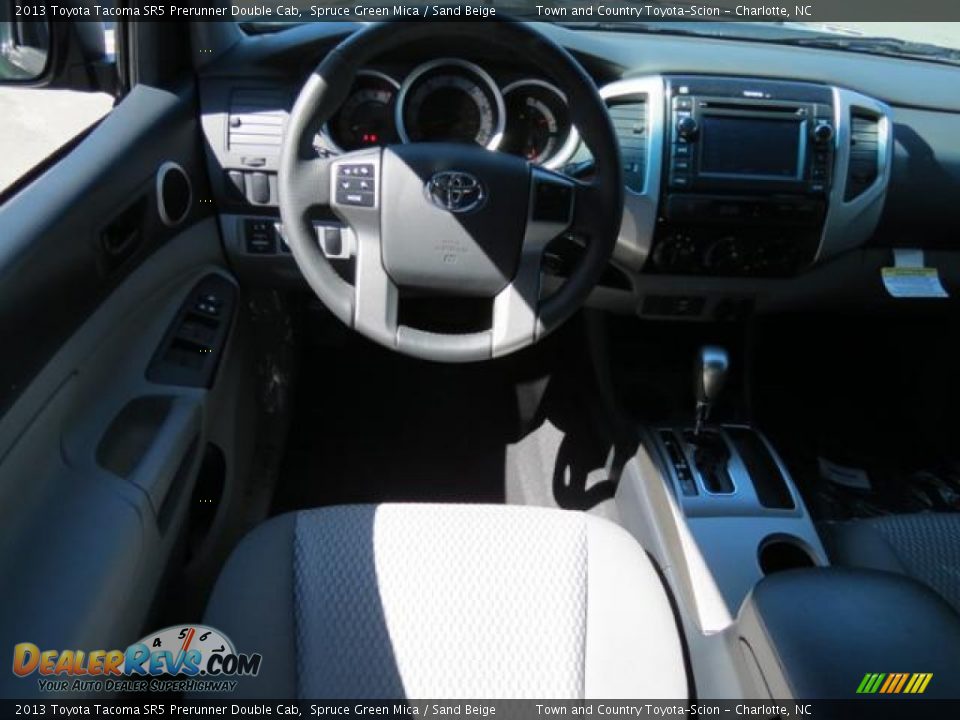 2013 Toyota Tacoma SR5 Prerunner Double Cab Spruce Green Mica / Sand Beige Photo #6