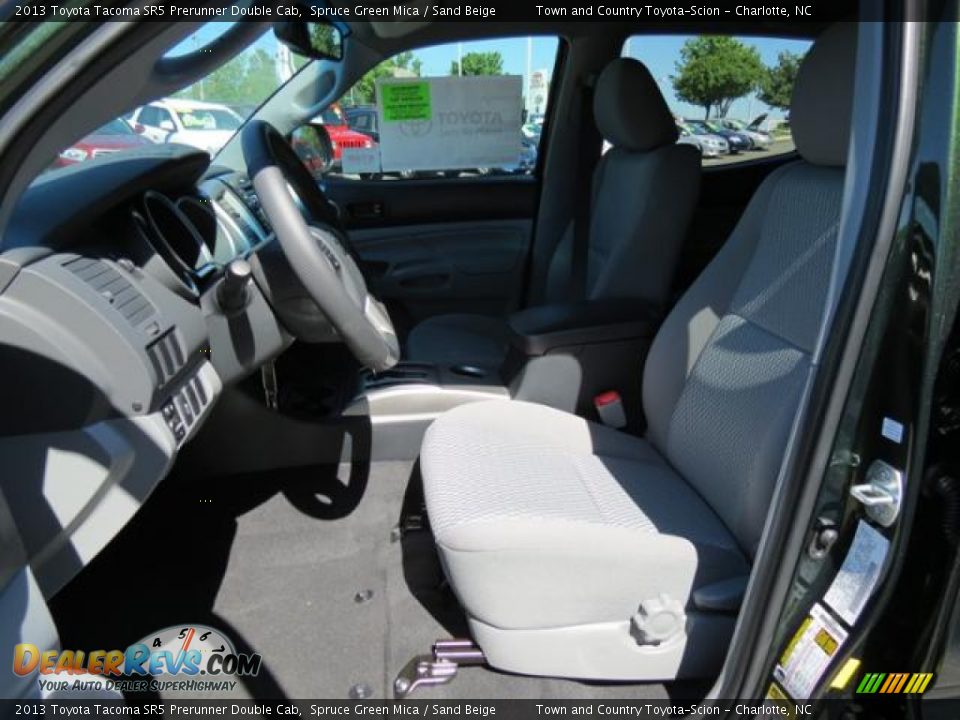 2013 Toyota Tacoma SR5 Prerunner Double Cab Spruce Green Mica / Sand Beige Photo #9