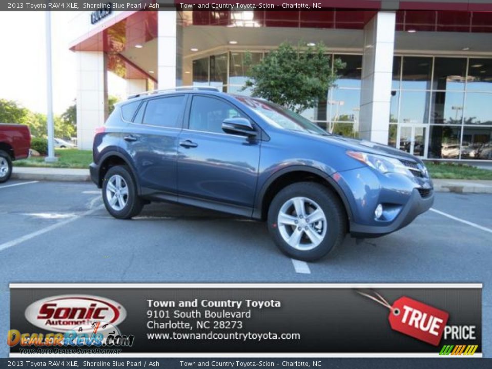2013 Toyota RAV4 XLE Shoreline Blue Pearl / Ash Photo #1