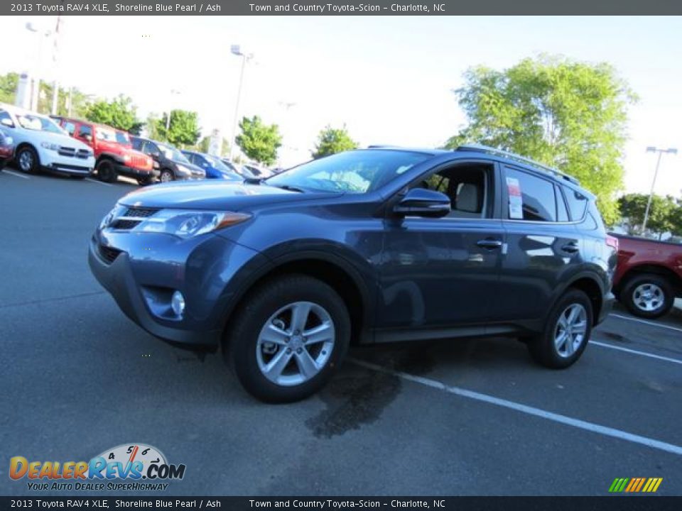 2013 Toyota RAV4 XLE Shoreline Blue Pearl / Ash Photo #3