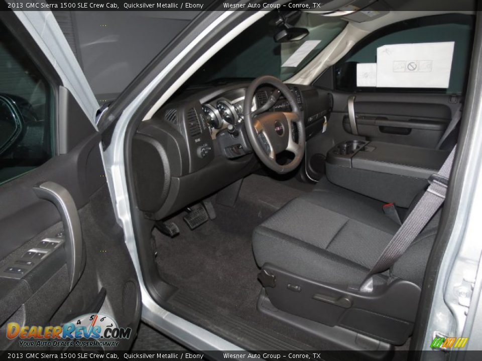 2013 GMC Sierra 1500 SLE Crew Cab Quicksilver Metallic / Ebony Photo #4