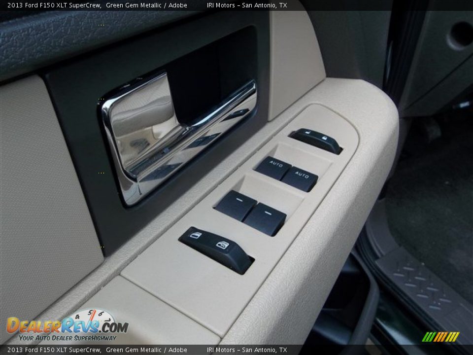 2013 Ford F150 XLT SuperCrew Green Gem Metallic / Adobe Photo #12