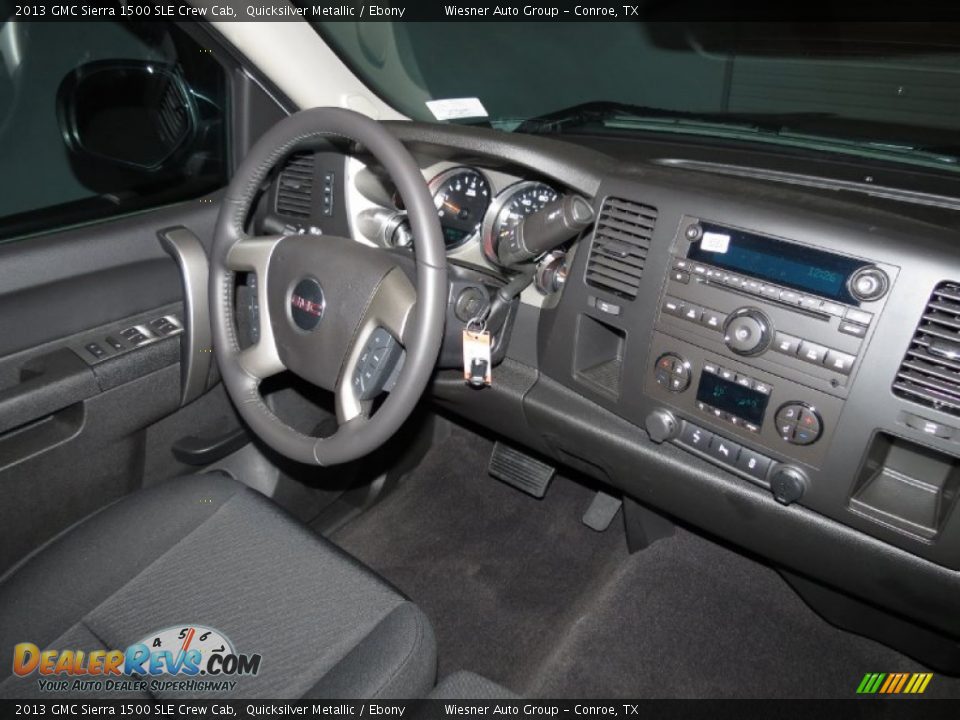 2013 GMC Sierra 1500 SLE Crew Cab Quicksilver Metallic / Ebony Photo #5