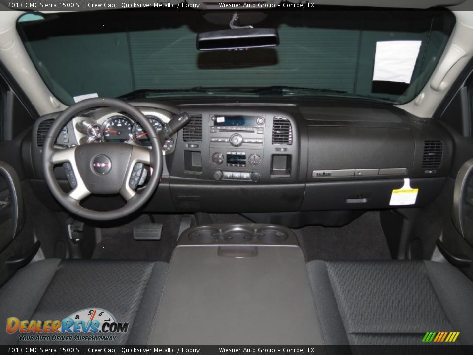 2013 GMC Sierra 1500 SLE Crew Cab Quicksilver Metallic / Ebony Photo #6