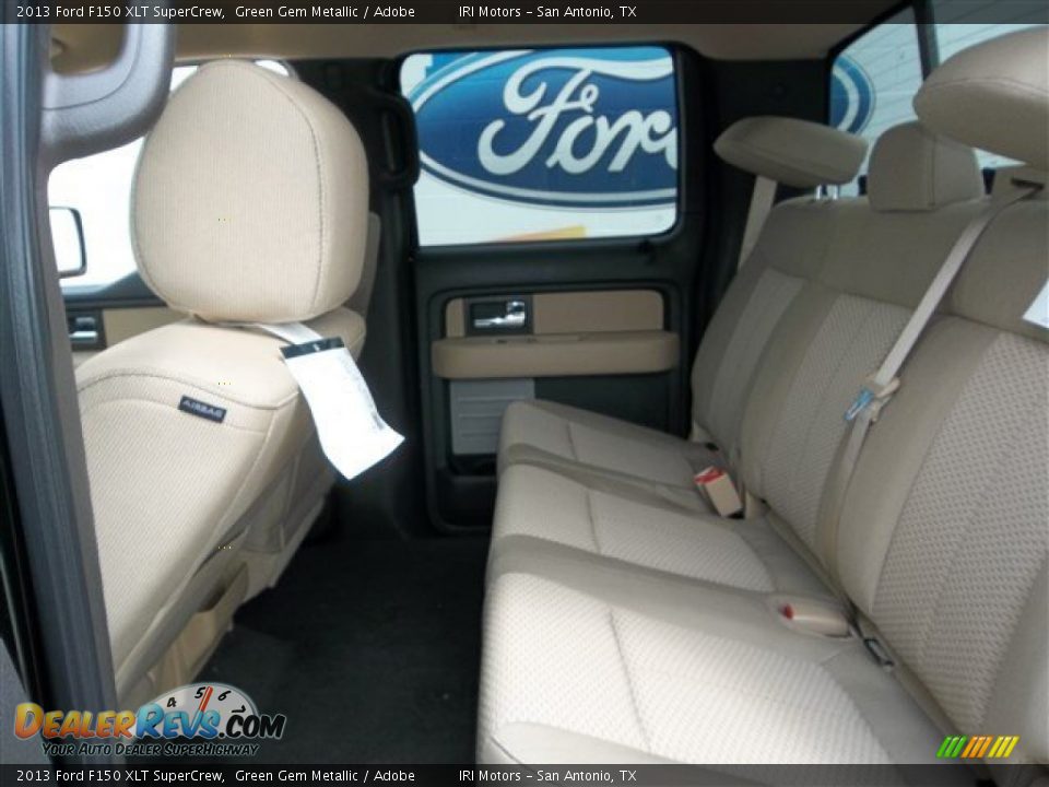 2013 Ford F150 XLT SuperCrew Green Gem Metallic / Adobe Photo #20