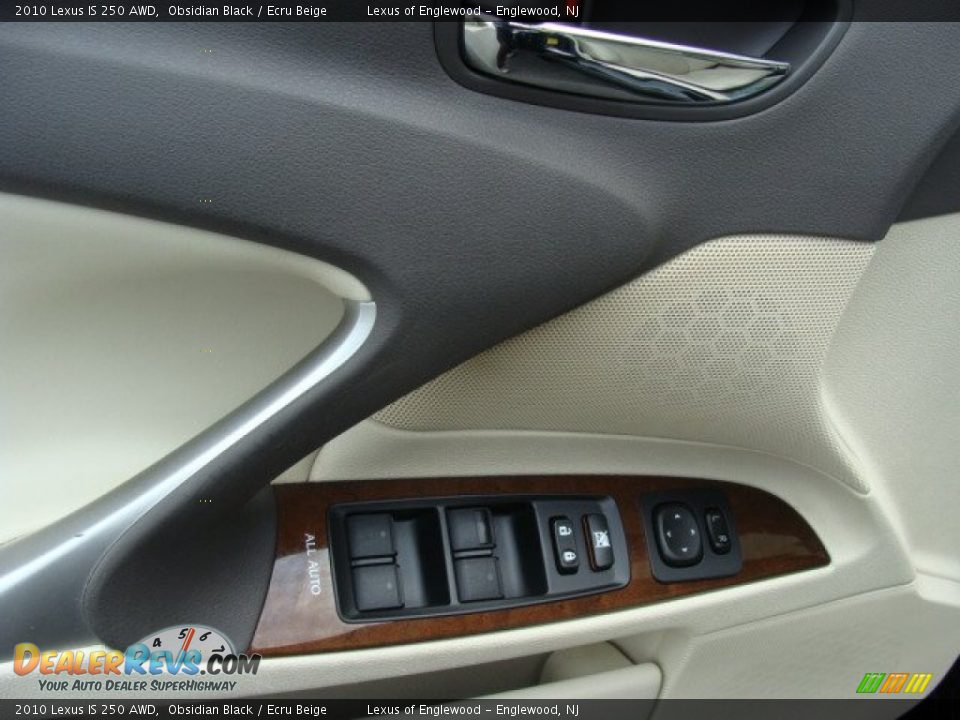 2010 Lexus IS 250 AWD Obsidian Black / Ecru Beige Photo #8