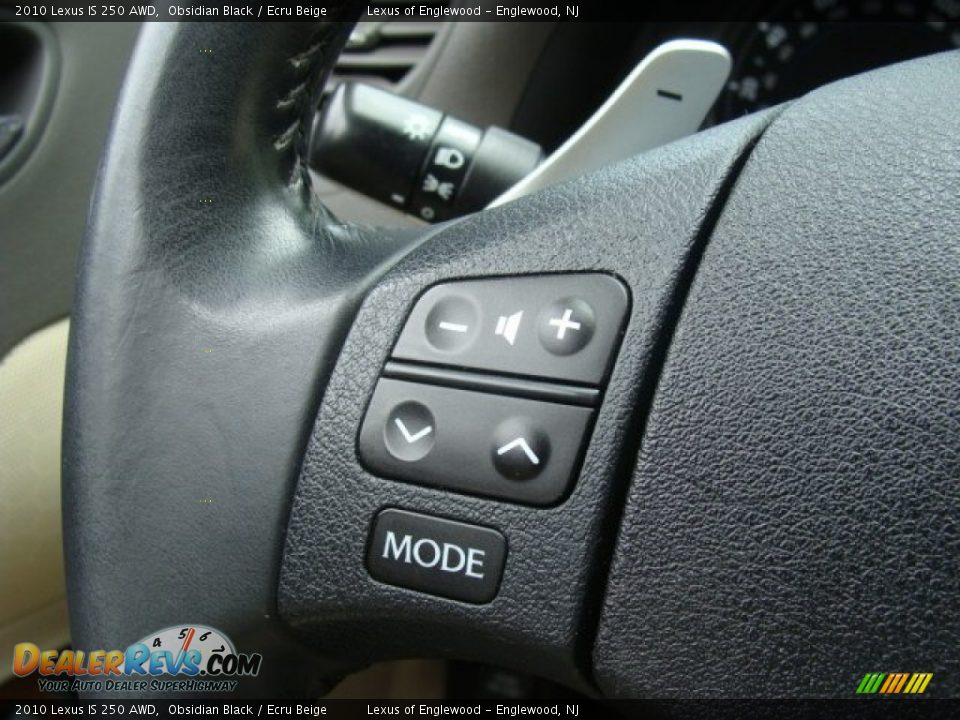 2010 Lexus IS 250 AWD Obsidian Black / Ecru Beige Photo #14