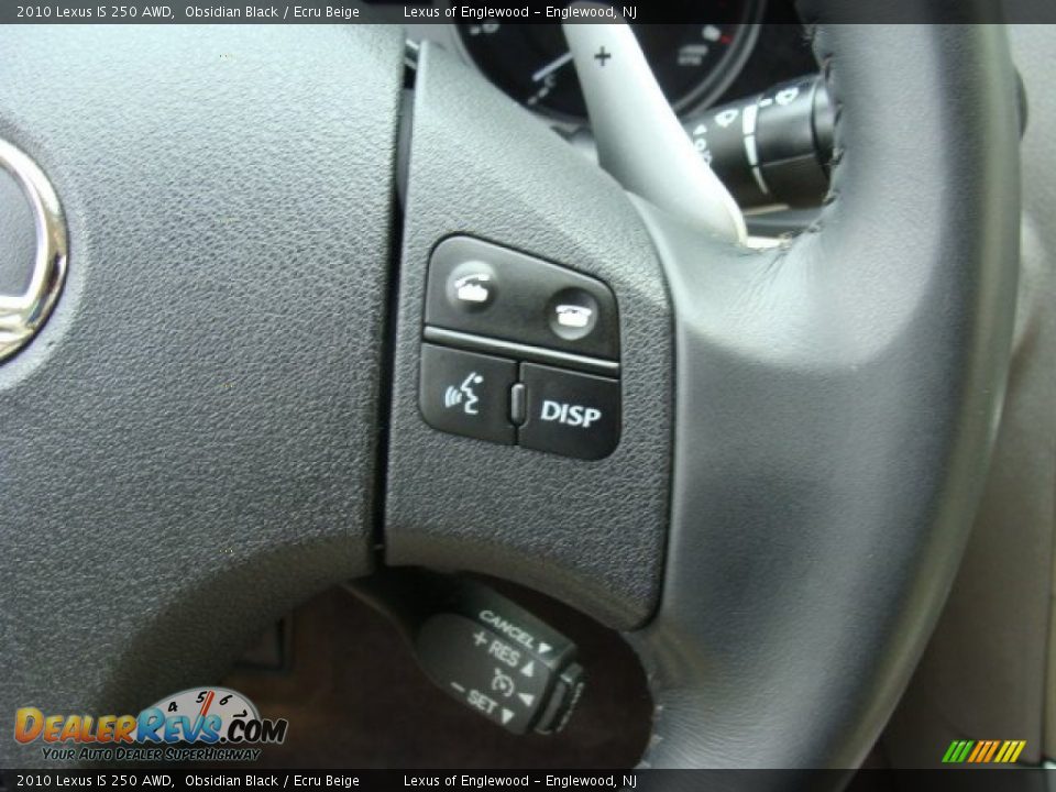 2010 Lexus IS 250 AWD Obsidian Black / Ecru Beige Photo #15